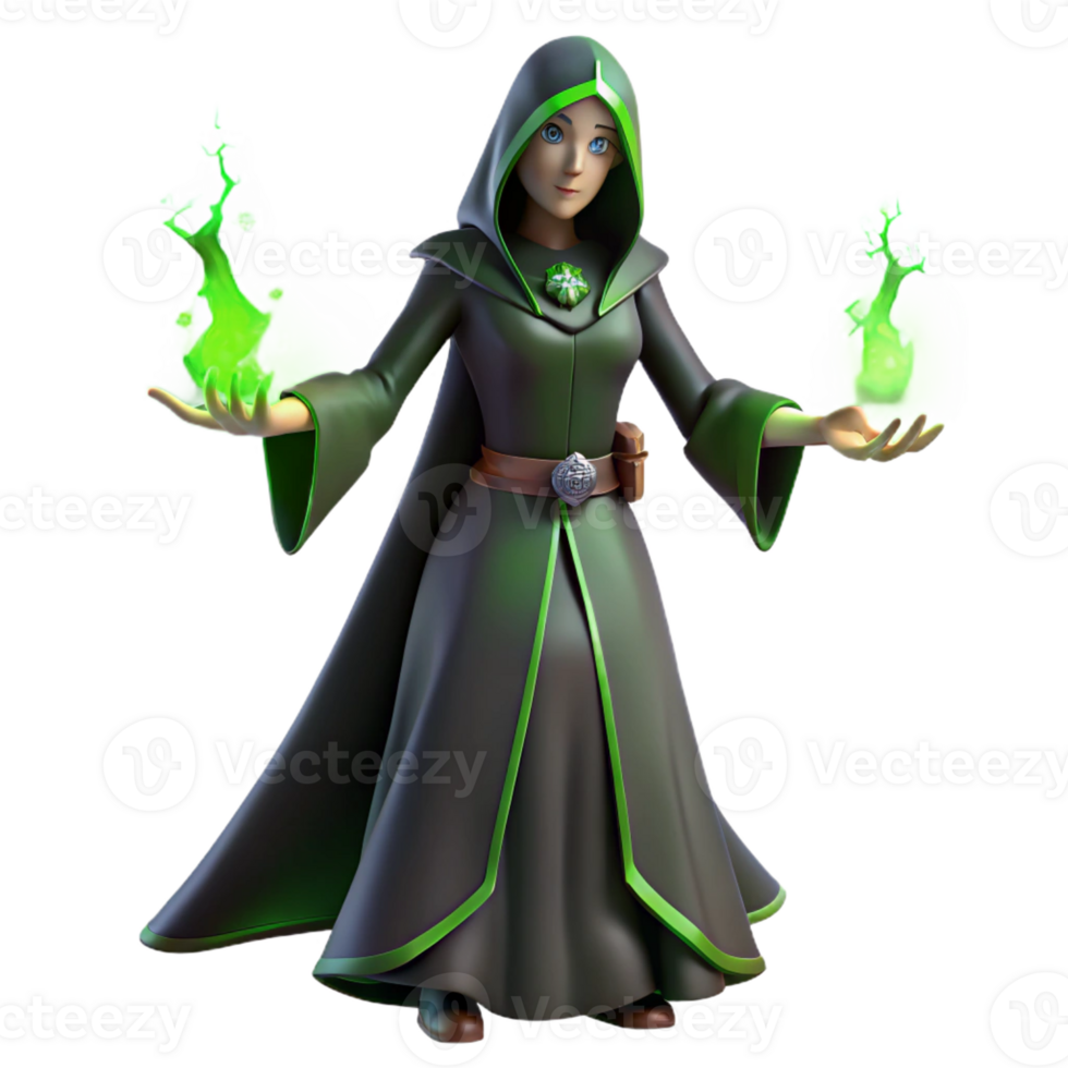 vibrant contemporary A Mysterious Sorceress with Dark Eyes and genuine png