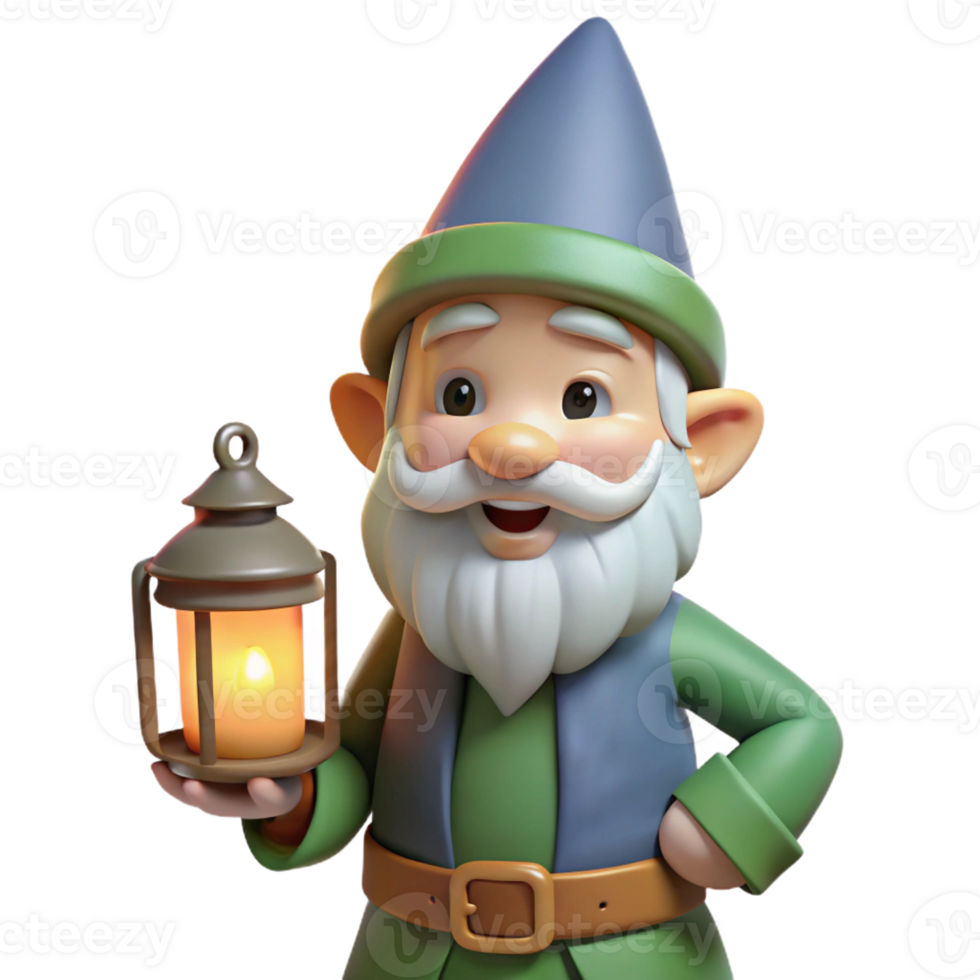 extraordinary abstract A Whimsical Gnome with a Pointed Hat and a professional png