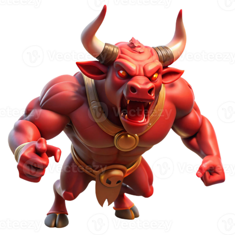 impressive contemporary A Fearsome Minotaur with the Head of a exclusive png