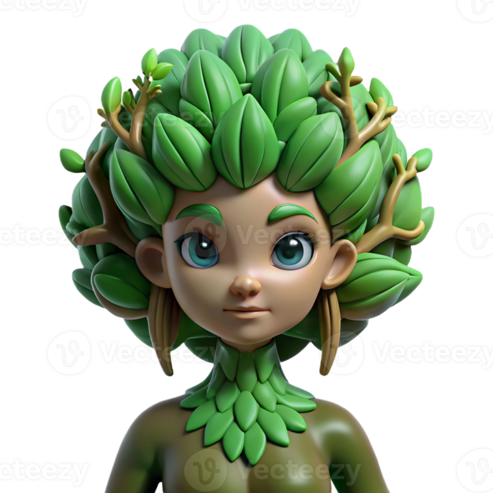 extraordinary abstract A Serene Dryad with Bark Like Skin and genuine png