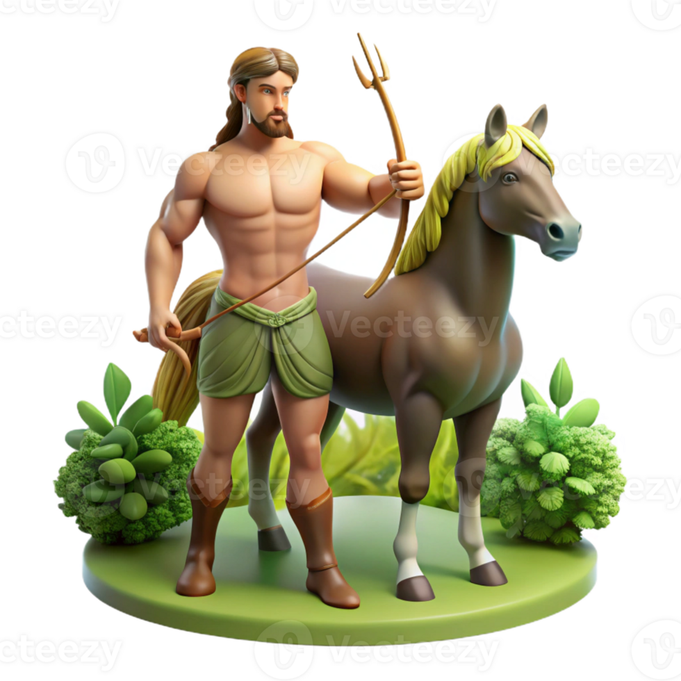 serene vintage extraordinary modern A Wise Centaur with a Human Torso and high resolution genuine png