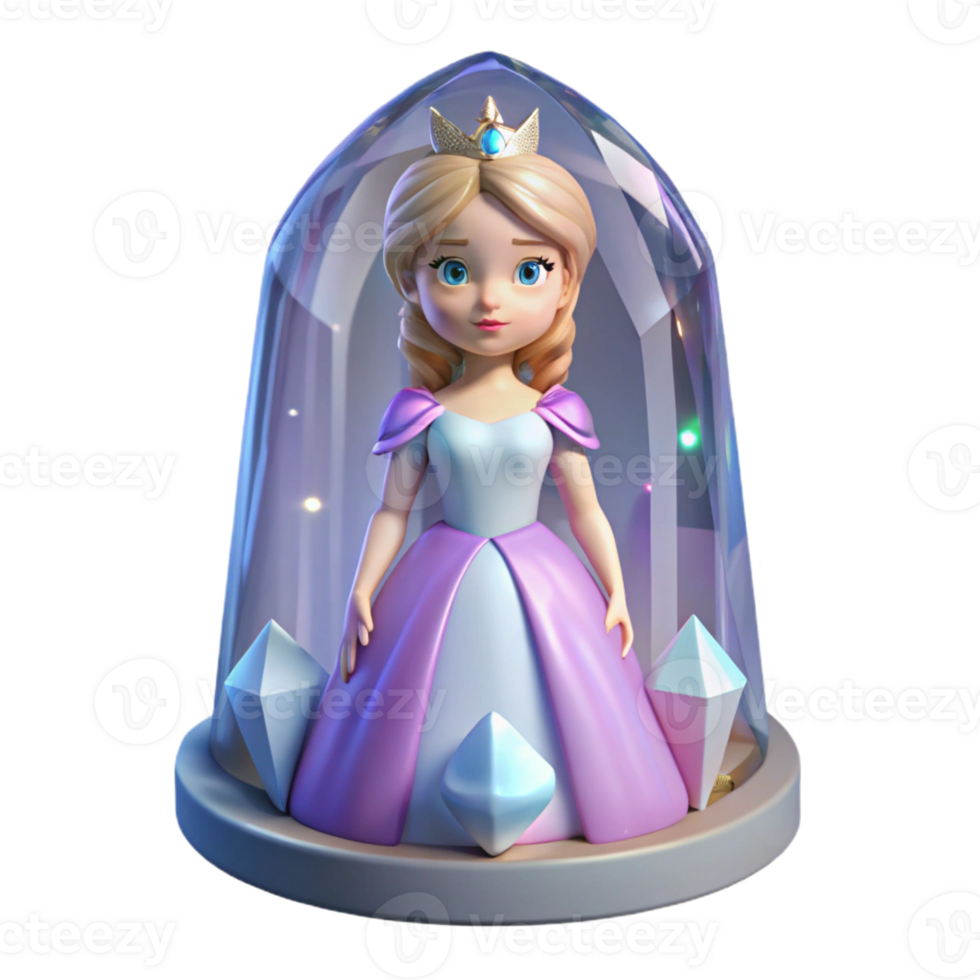 dramatic rustic serene traditional A Princess Trapped in a Crystal premium 4K png