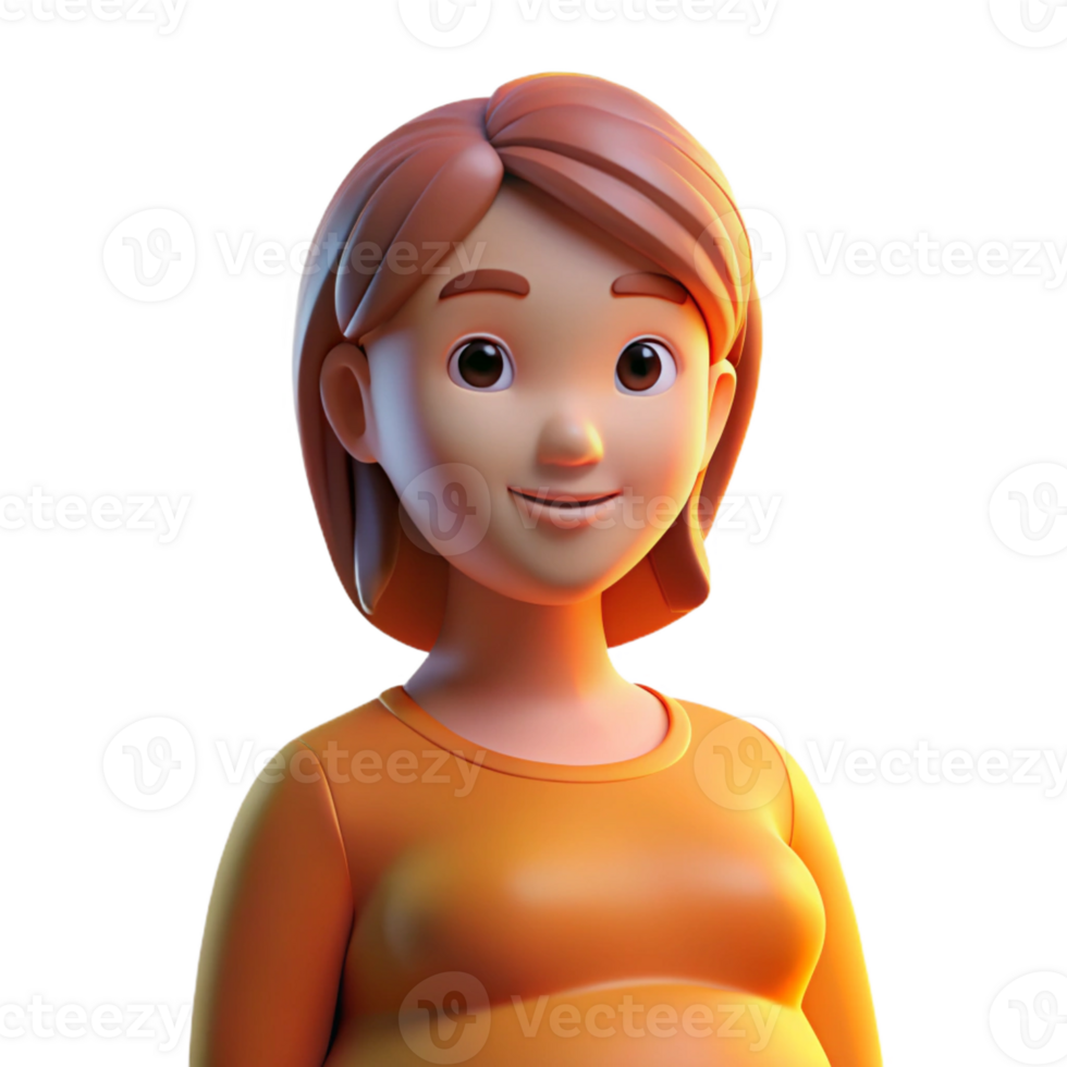 elegant modern Portrait of a pregnant woman, glowing with anticipation, lit by soft, warm light, in a maternal style high resolution png