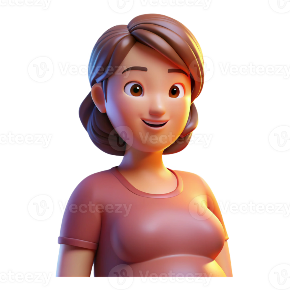 beautiful traditional Portrait of a pregnant woman, glowing with anticipation, lit by soft, warm light, in a maternal style original png