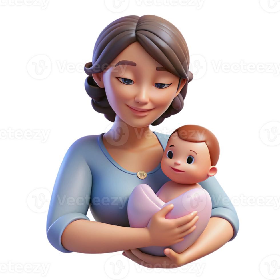 impressive abstract Portrait of a breastfeeding mother, radiating love and connection, lit by natural light, in a nurturing style detailed png