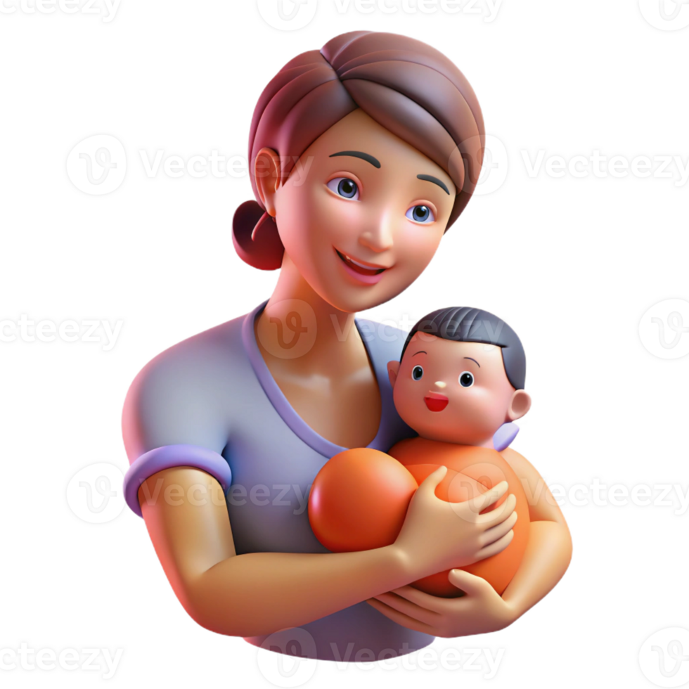 dramatic contemporary Portrait of a breastfeeding mother, radiating love and connection, lit by natural light, in a nurturing style high resolution png