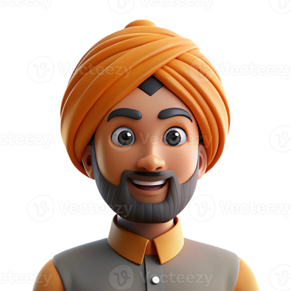 beautiful vintage Portrait of a Person Wearing a Turban detailed png