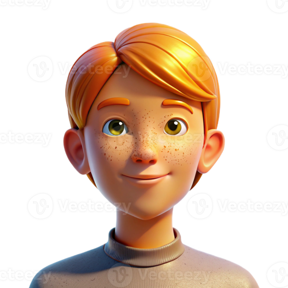 vibrant rustic Portrait of a Person with Freckles original png