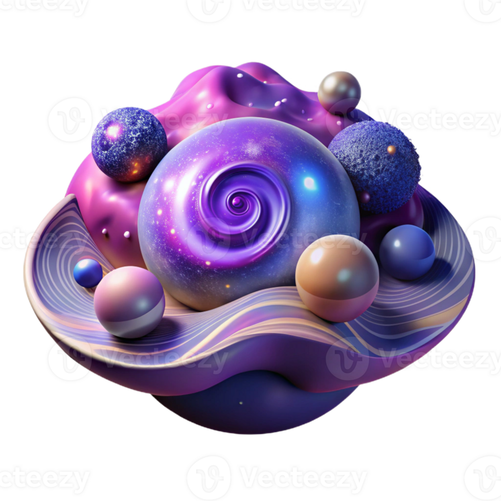 magnificent creative A cosmic landscape of swirling nebulae and distant galaxies, glowing with vibrant colors, in a space art, abstract style high resolution png