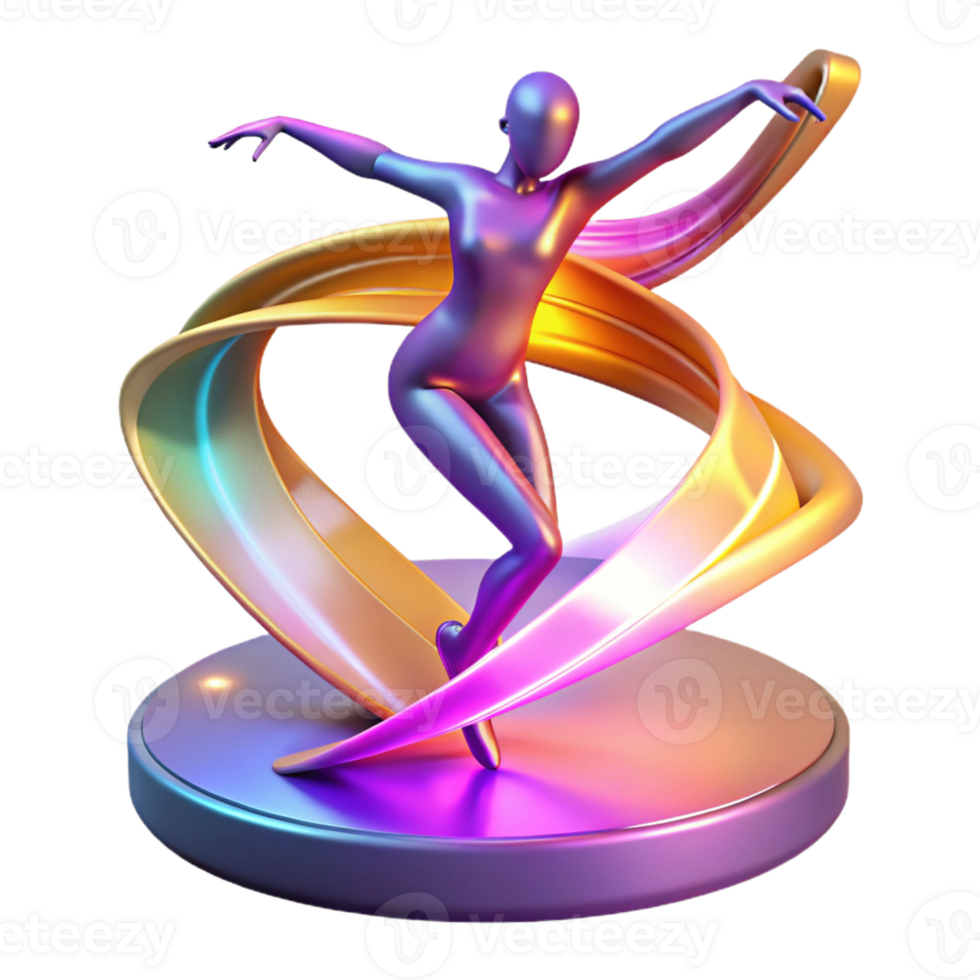 impressive traditional A dynamic, abstract representation of dance, using flowing lines and vibrant colors, illuminated by stage lighting, in an Art Deco style genuine png