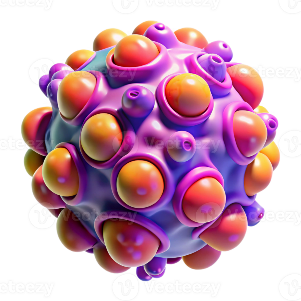 magnificent rustic A microscopic view of cellular structures, rendered in vibrant colors and intricate details, illuminated by fluorescent light, in a scientific, abstract style detailed png