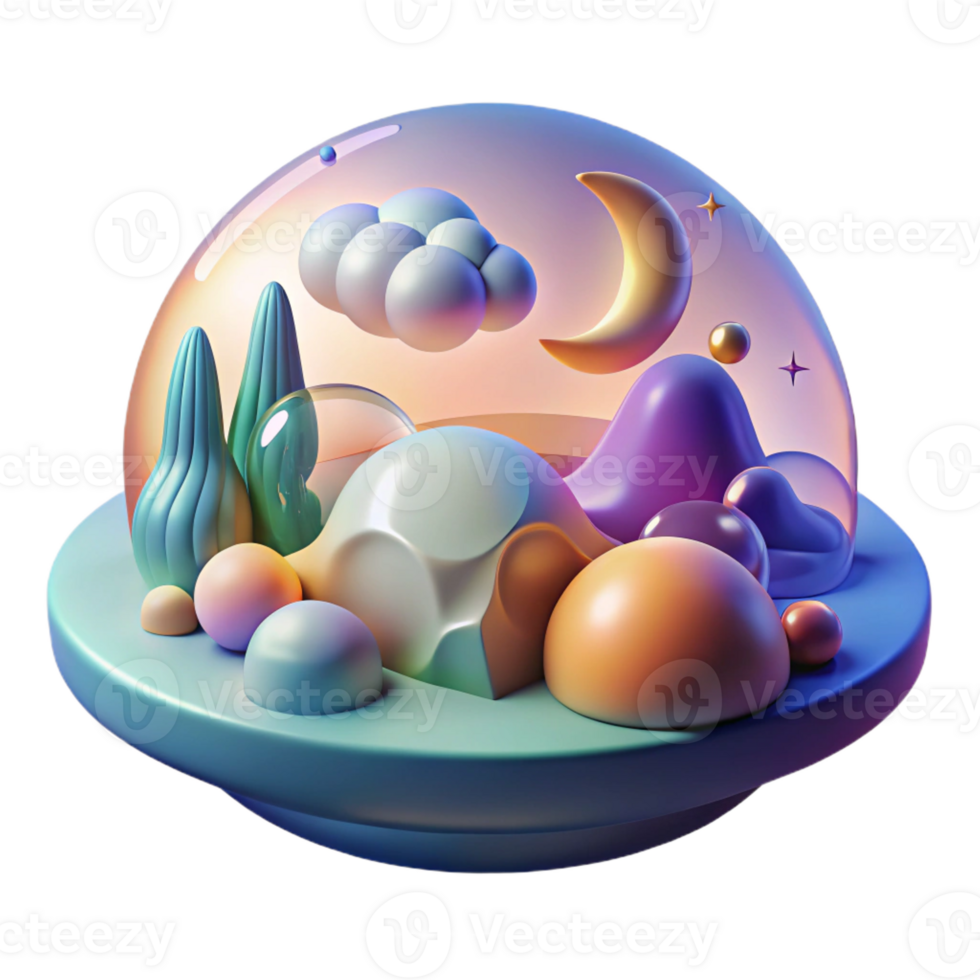serene creative An abstract representation of dreams, using surreal imagery and ethereal colors, illuminated by a dreamlike light, in a surrealist style exclusive png