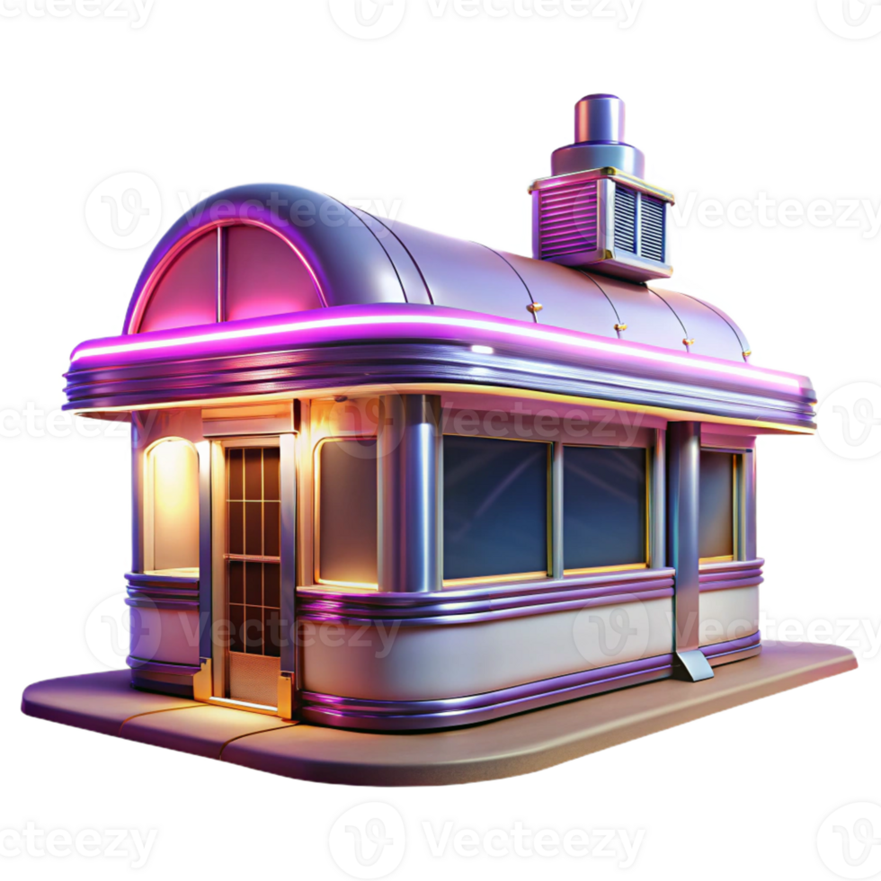 magnificent rustic Streamline Moderne Diner Curved Chrome original png