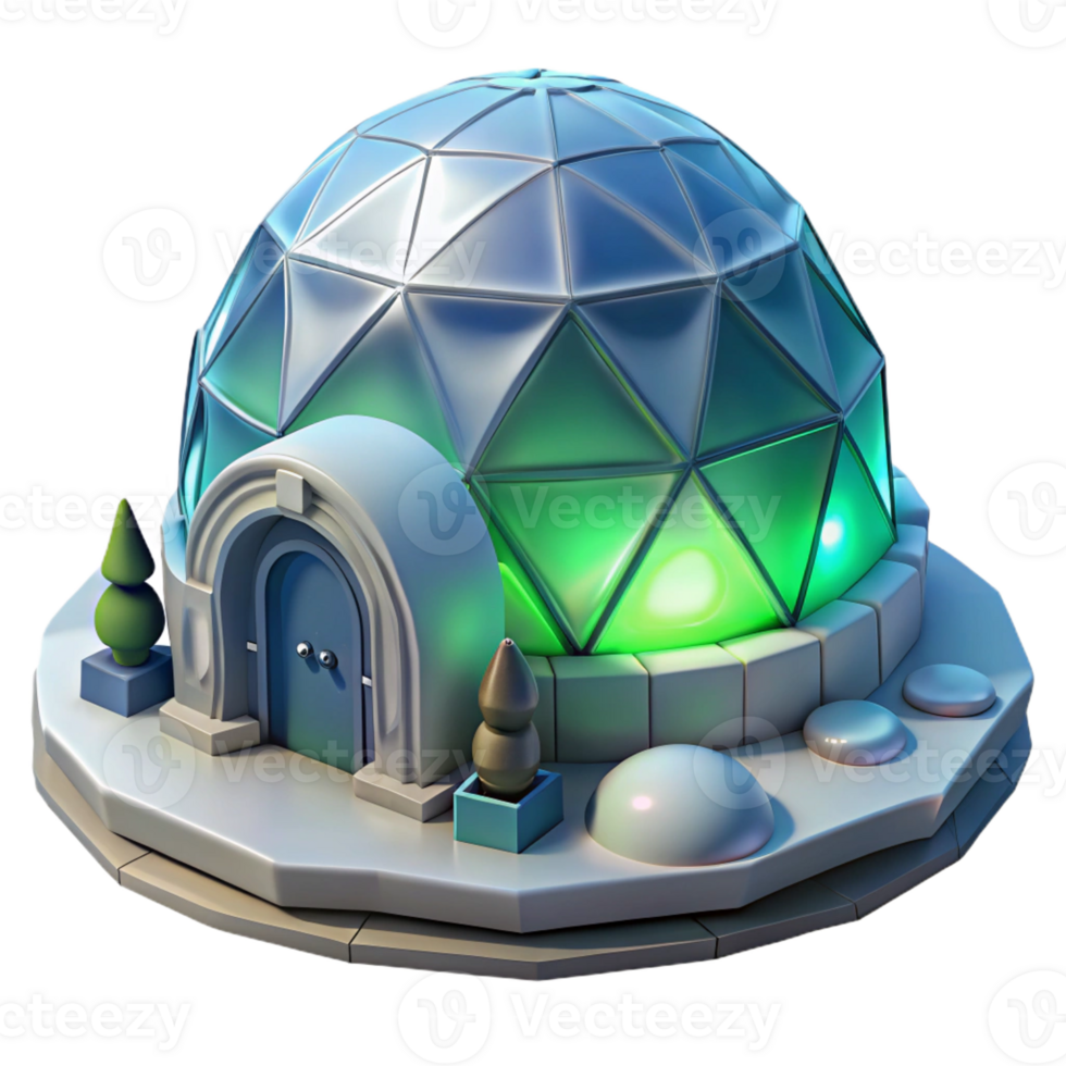 dramatic traditional extraordinary rustic Arctic Research Station Geodesic high quality original png