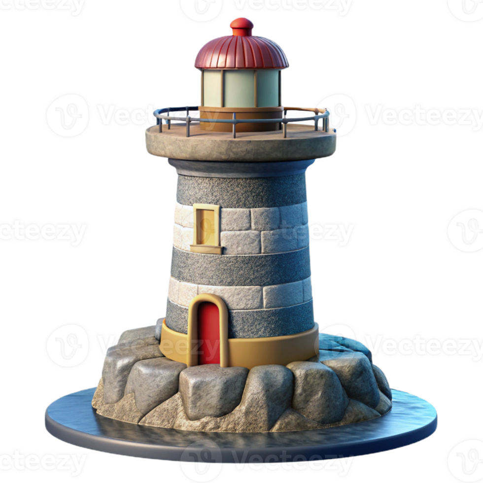 vibrant contemporary Coastal lighthouse, weathered stone, dramatic ocean lighting, maritime style premium png