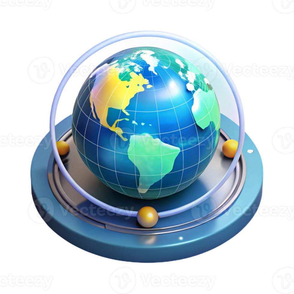 impressive abstract A holographic projection of Earth displaying real-time environmental data, dynamic lighting, infographic style professional png