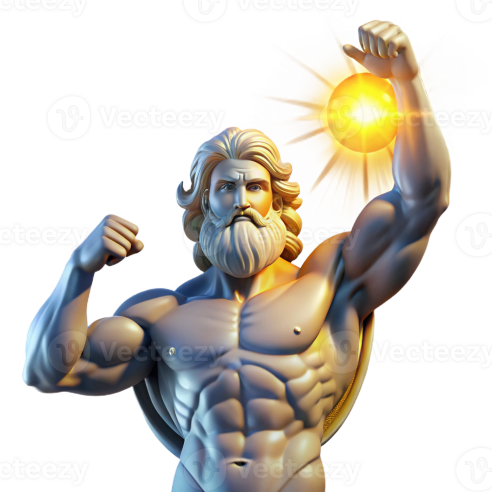 elegant classic A powerful titan holding up the heavens, illuminated by divine light, in the style of Renaissance art exclusive png