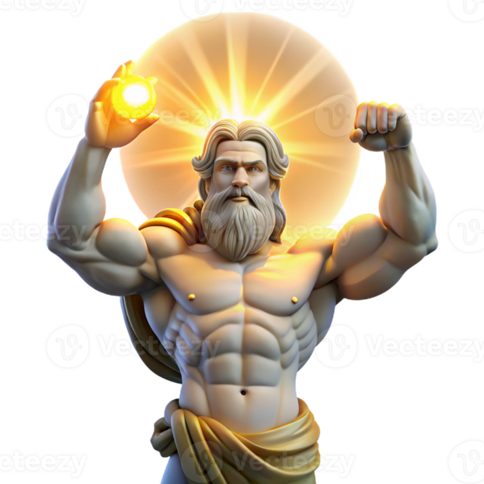 impressive artistic A powerful titan holding up the heavens, illuminated by divine light, in the style of Renaissance art high quality png