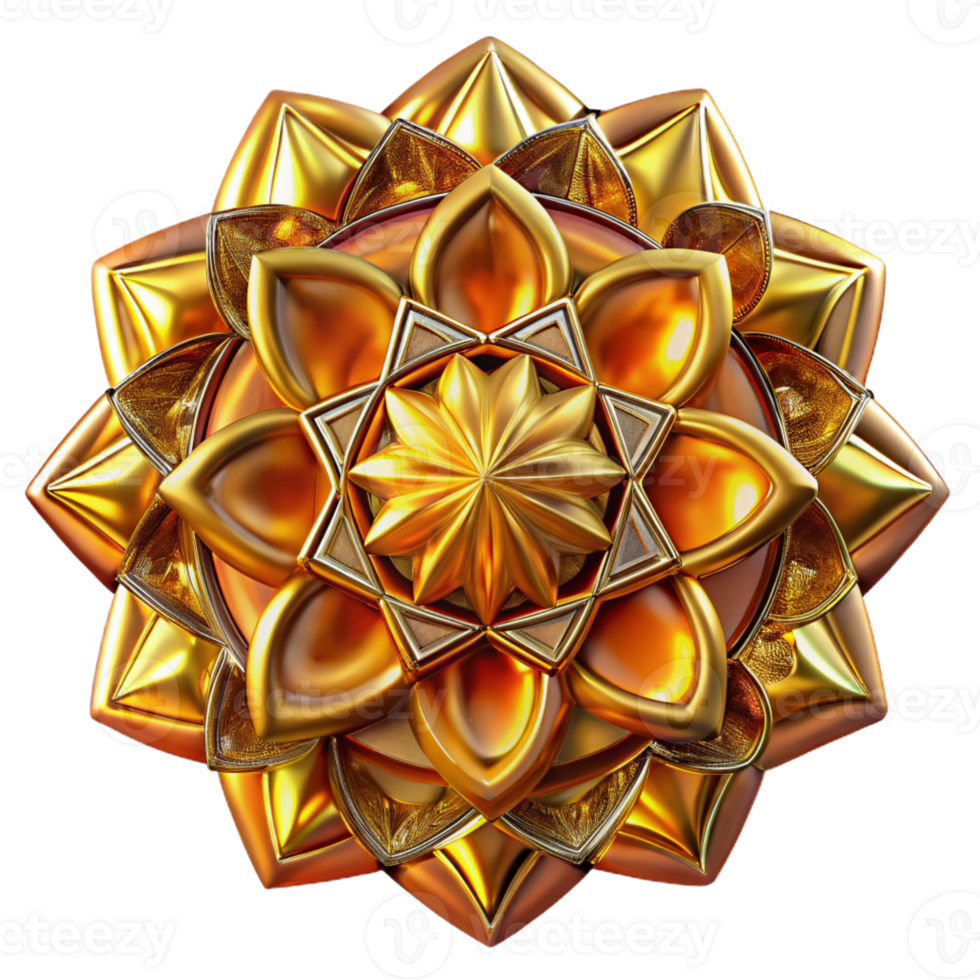 dramatic creative A kaleidoscope of vibrant, stained-glass patterns, illuminated by a warm, golden light, in an Art Nouveau style original png