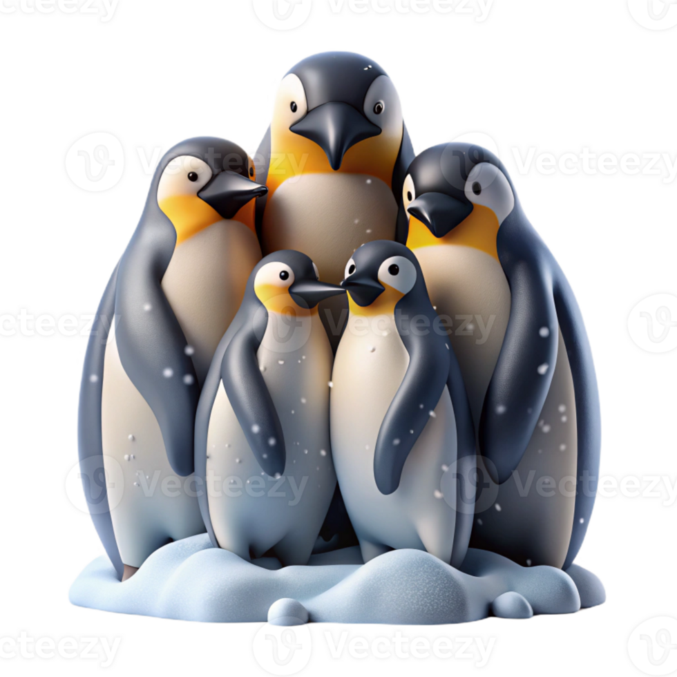 impressive vintage A Group of Emperor Penguins Huddling exclusive png