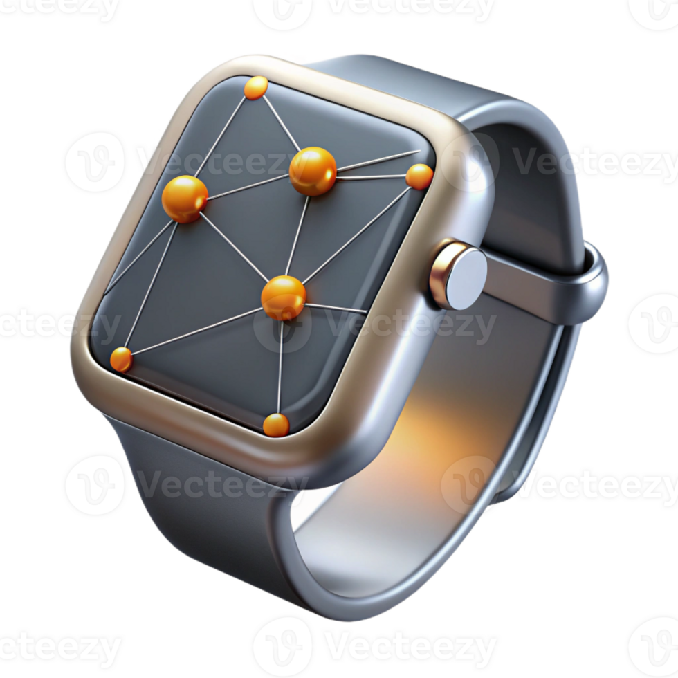 impressive traditional A Sleek Silver Smartwatch Displaying a 4K png