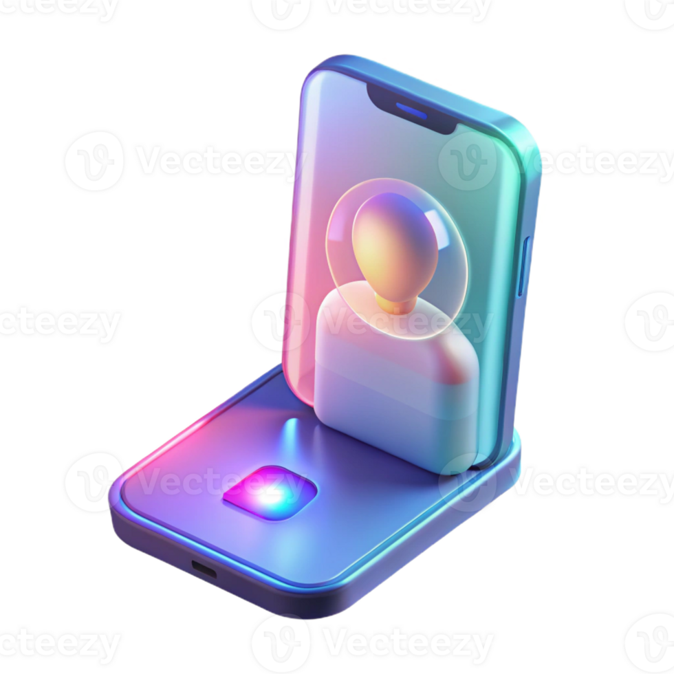 vibrant vintage A Transparent Flexible Smartphone high resolution png