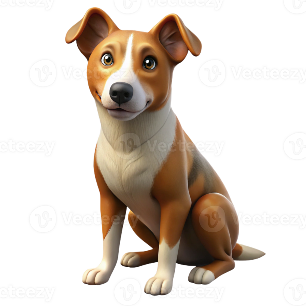 serene contemporary A Loyal Dog Sitting Patiently Studio exclusive png