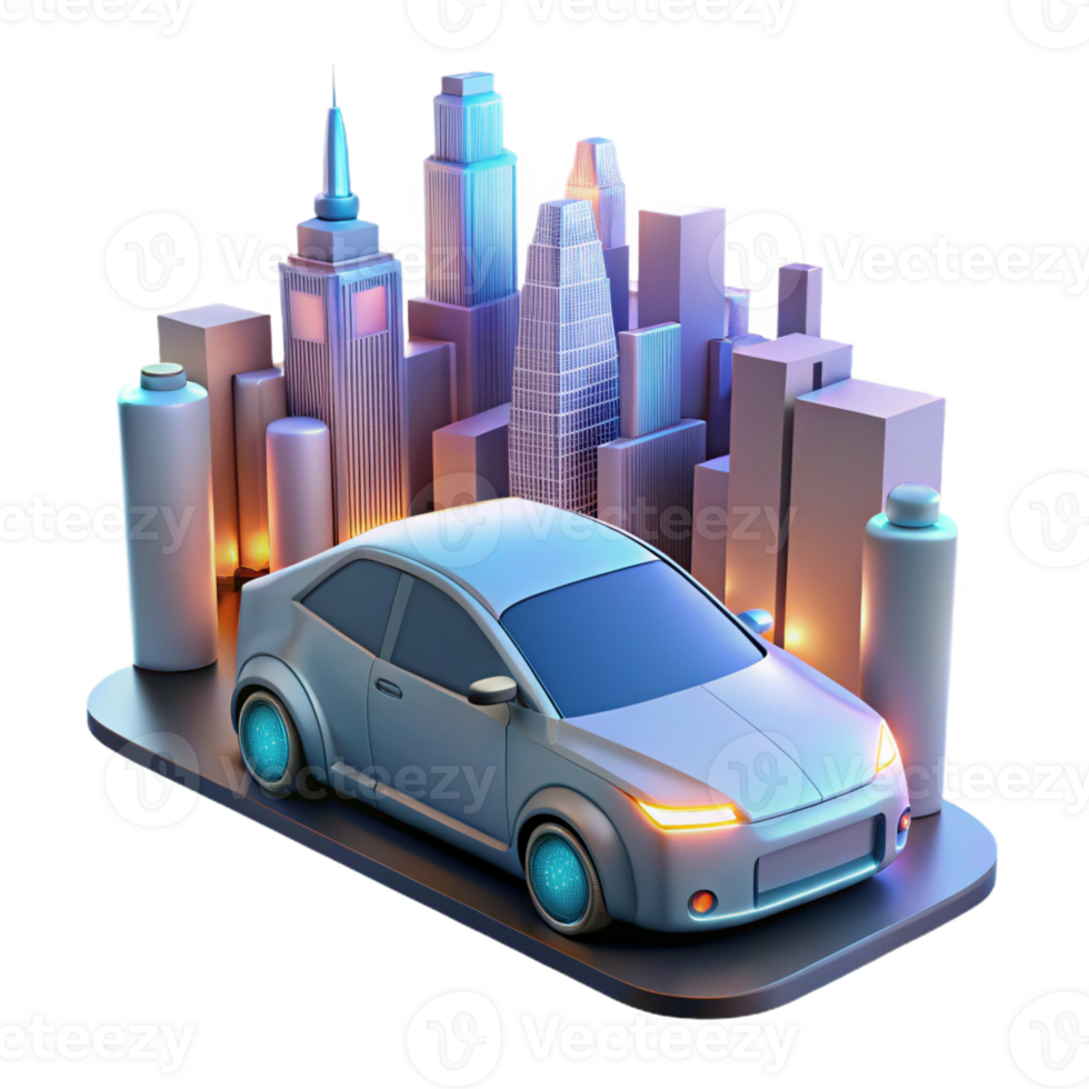 elegant rustic A Self Driving Car Navigating a original png