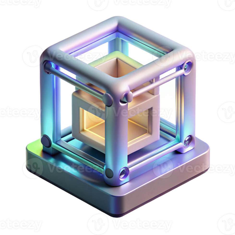 elegant classic A D Printer Creating a Complex detailed png