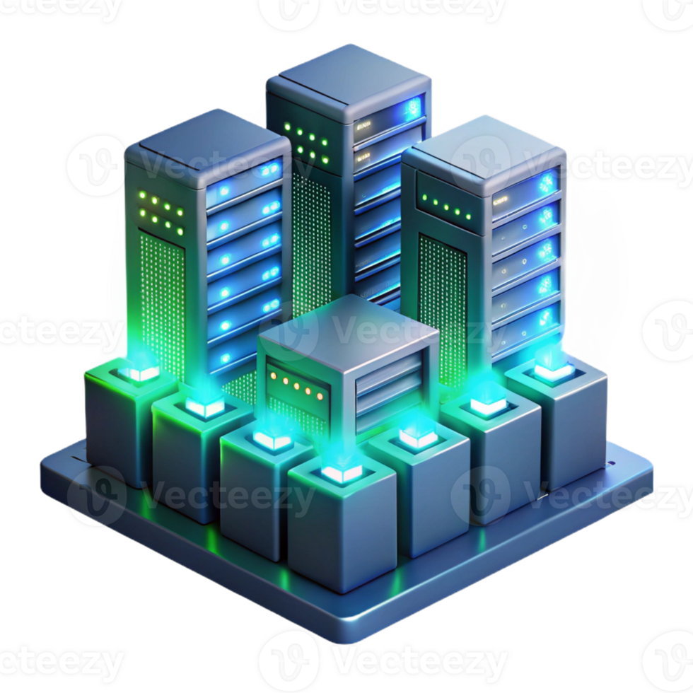 stunning creative A Futuristic Data Center Filled with Rows authentic png