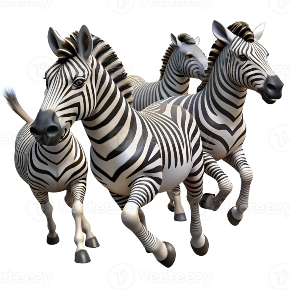 serene creative A Herd of Zebras Running Across the original png