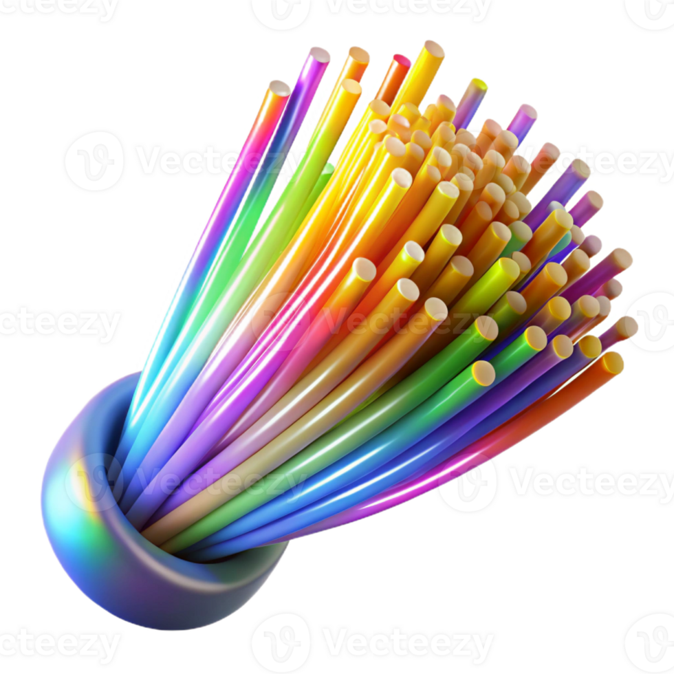 elegant artistic A Tangled Mass of Fiber Optic Cables original png