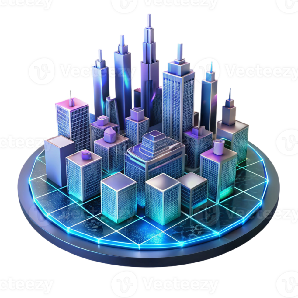 magnificent classic A Futuristic City Skyline Constructed of authentic png