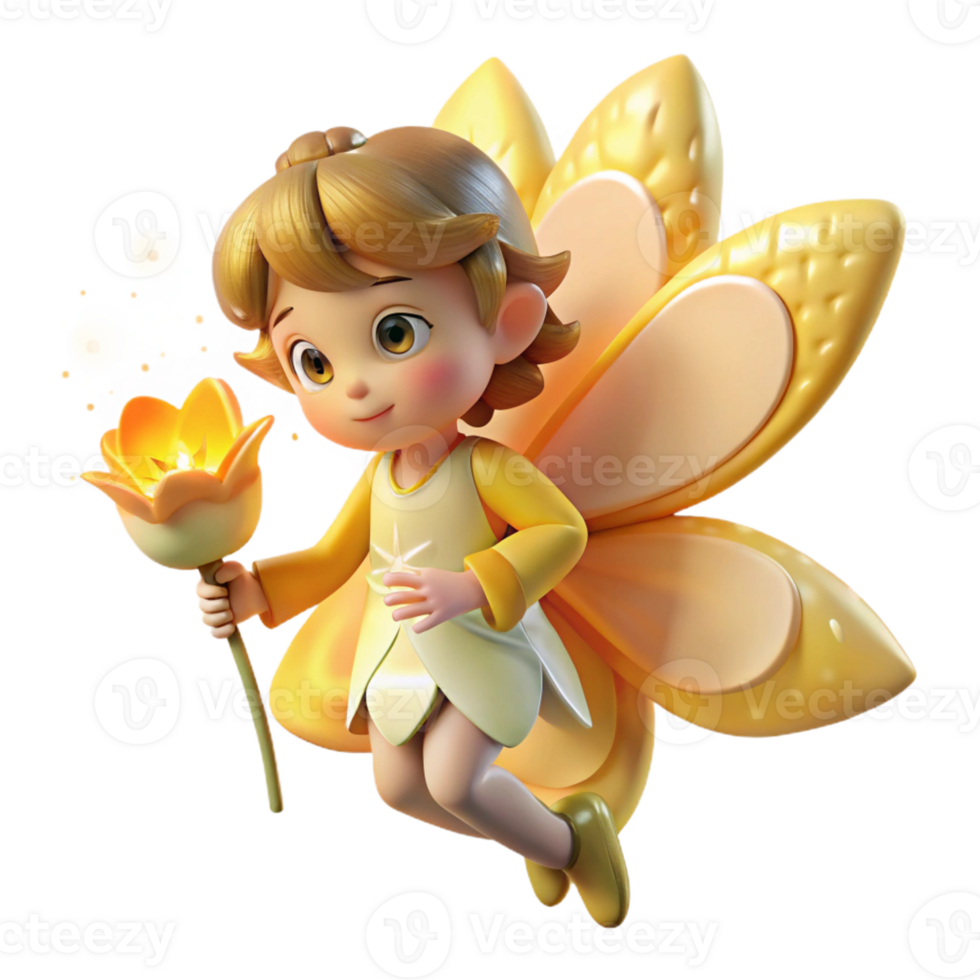 magnificent abstract A Playful Pixie with Butterfly Wings premium png