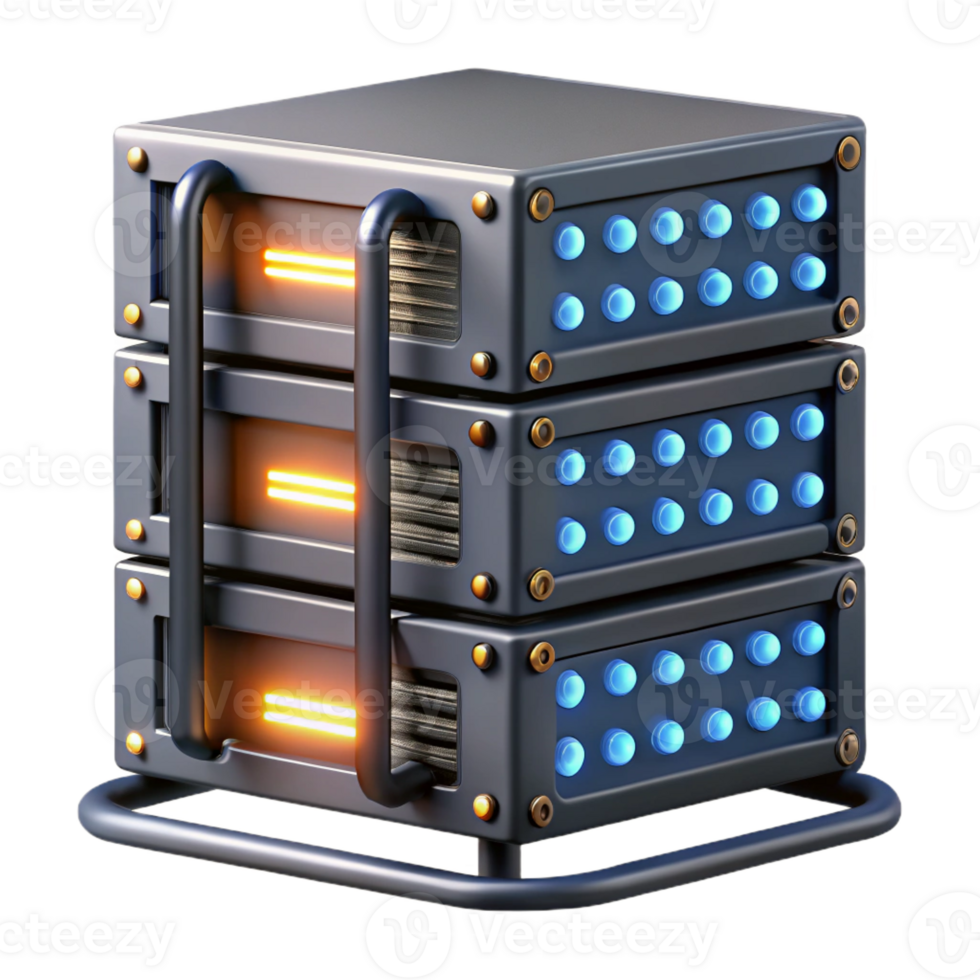 wonderful rustic A Server Rack with Blinking Lights and original png