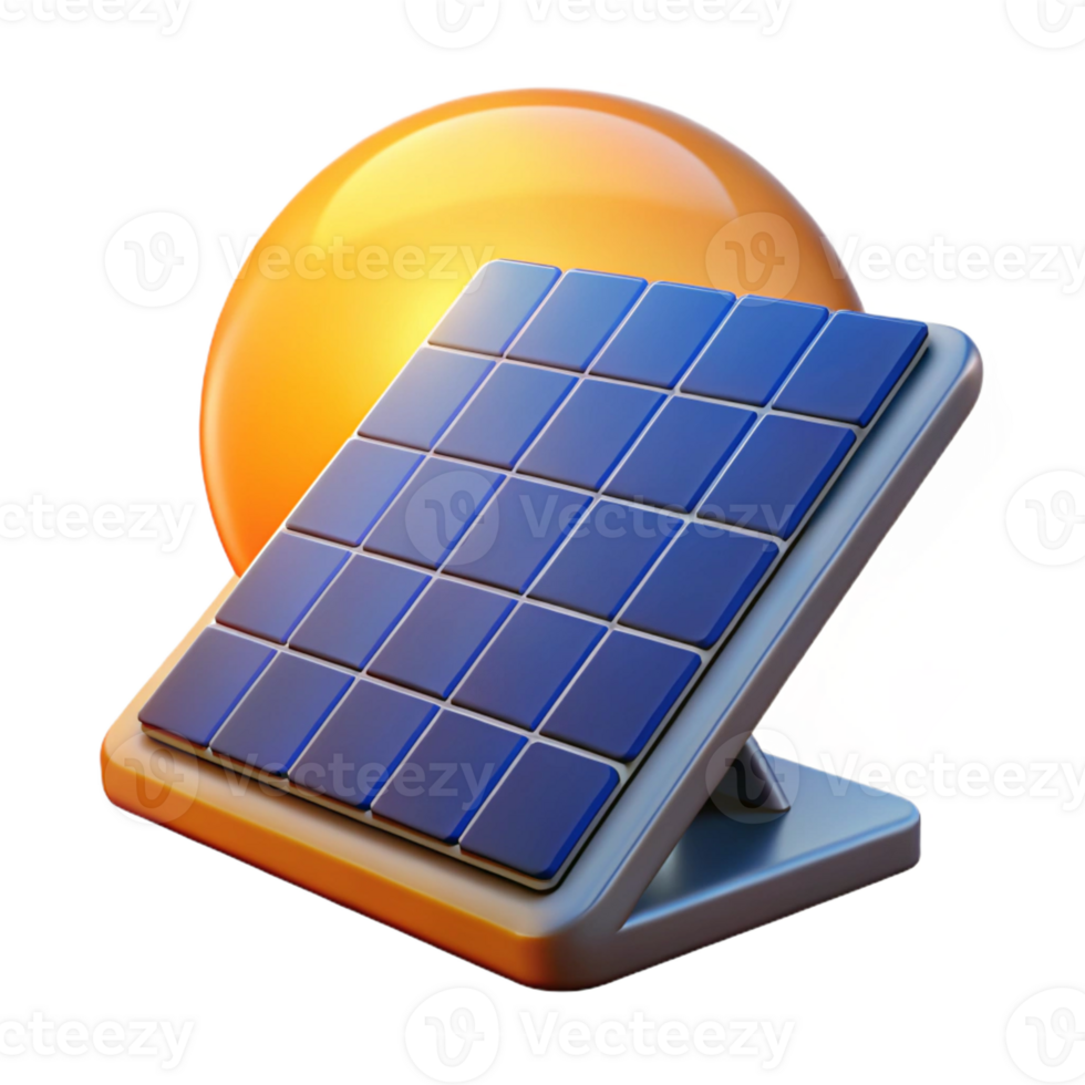 vibrant traditional A Solar Panel Array Reflecting a Vibrant exclusive png