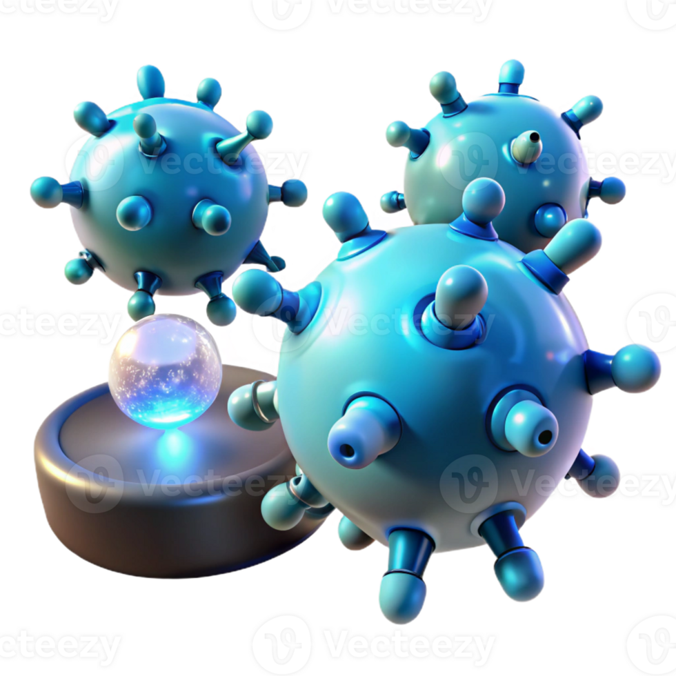 vibrant classic A Group of Nanobots Repairing Damaged premium png