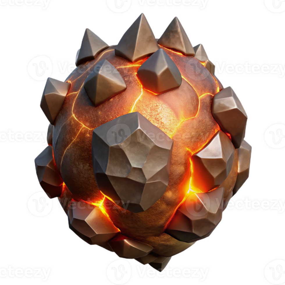 beautiful contemporary A Powerful Earth Elemental Made of Rock high quality png