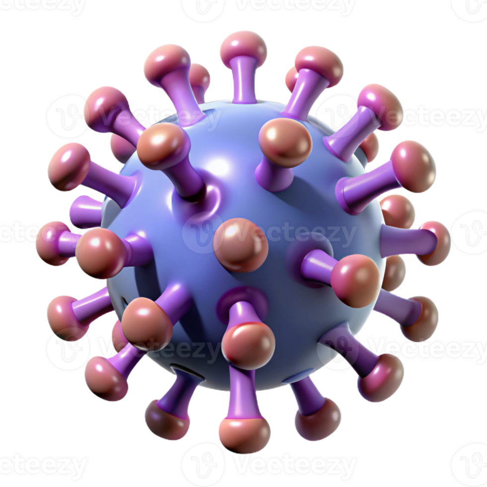 wonderful abstract A Microscopic Image of a Virus Rendered 4K png