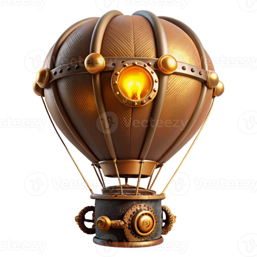 elegant abstract A Steampunk Hot Air Balloon with a high resolution png