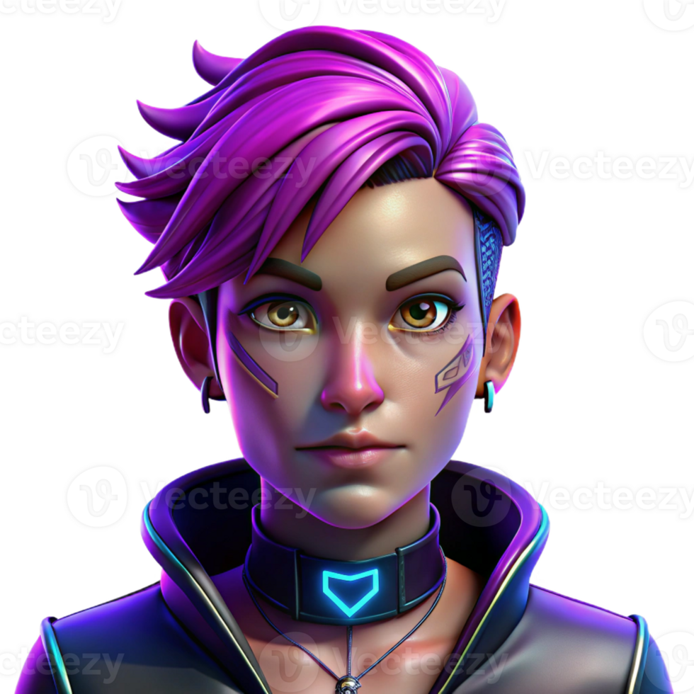 beautiful contemporary Portrait of a Nonbinary Person with exclusive png