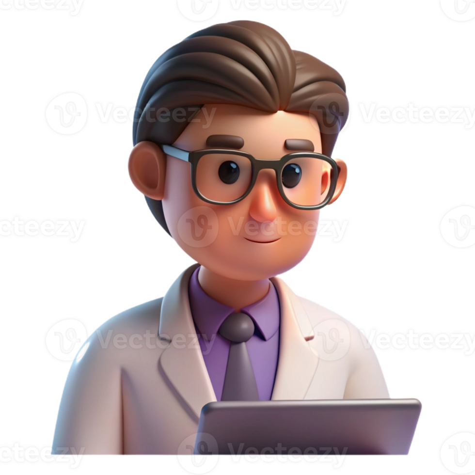 impressive classic Portrait of a Thoughtful Scientist with genuine png