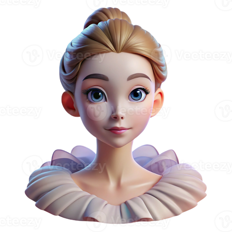 dramatic rustic Portrait of a Graceful Ballerina with professional png