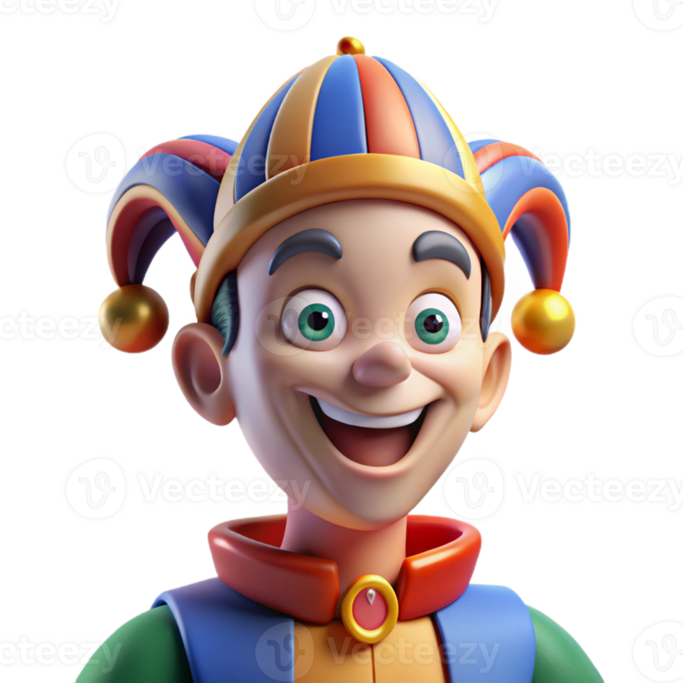 beautiful classic Portrait of a Mischievous Jester with exclusive png
