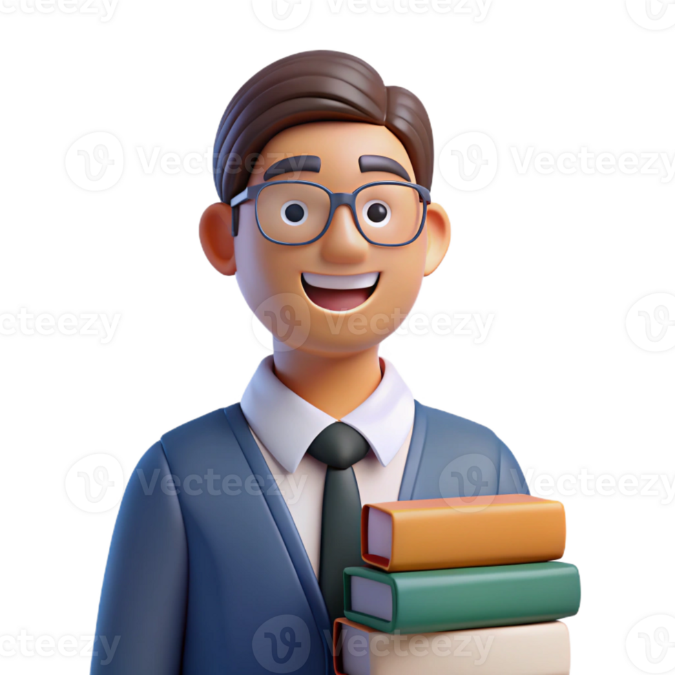 extraordinary abstract Portrait of a Dedicated Teacher with a high resolution png