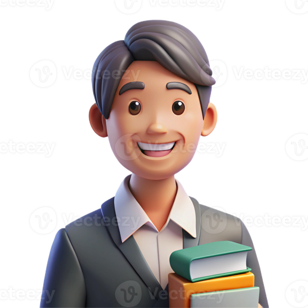 elegant rustic Portrait of a Dedicated Teacher with a original png