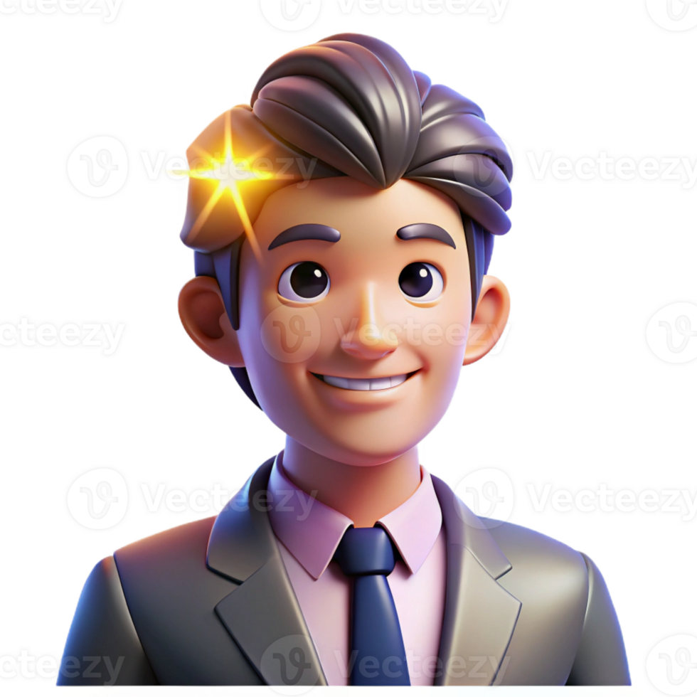impressive minimalist Portrait of a Visionary Leader with a 4K png