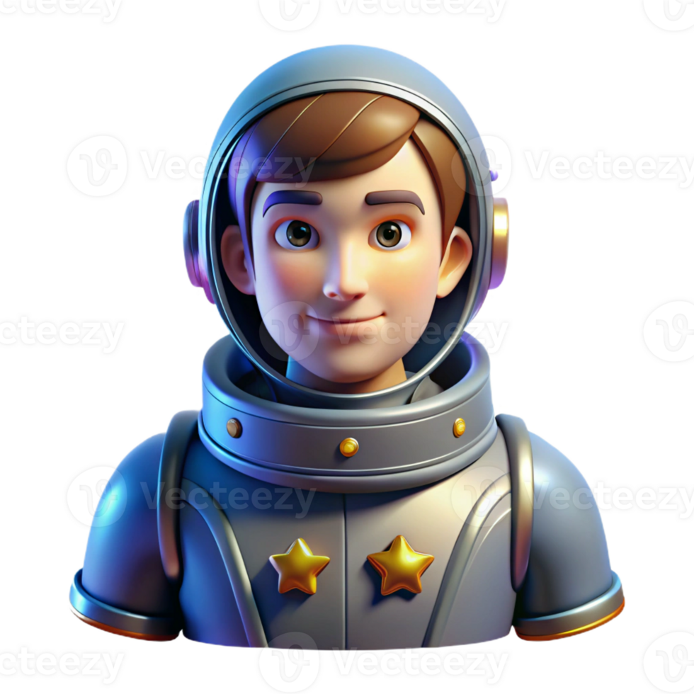 wonderful abstract Portrait of a Dedicated Astronaut with a authentic png