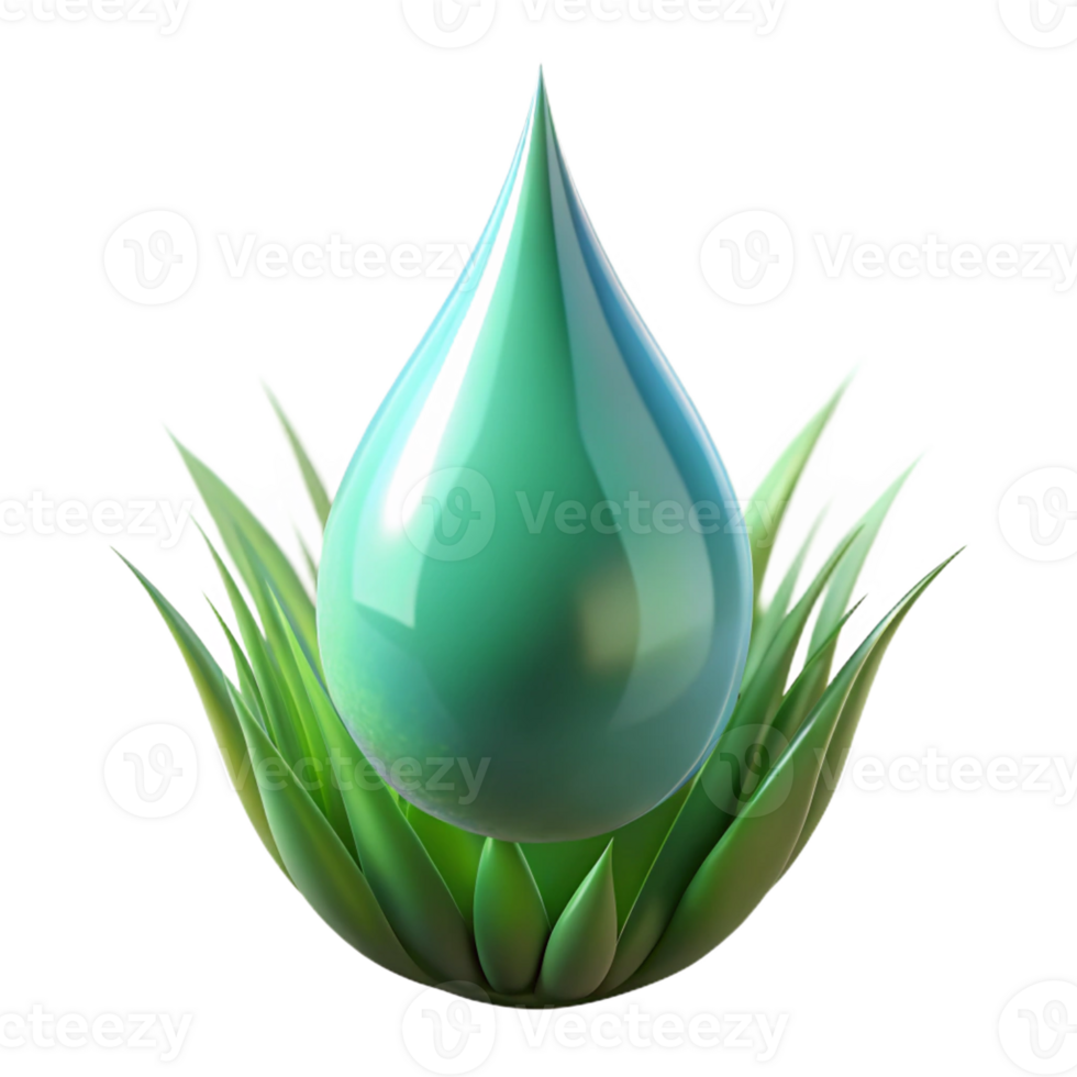 vibrant abstract A Single Raindrop on a Blade of Grass detailed png