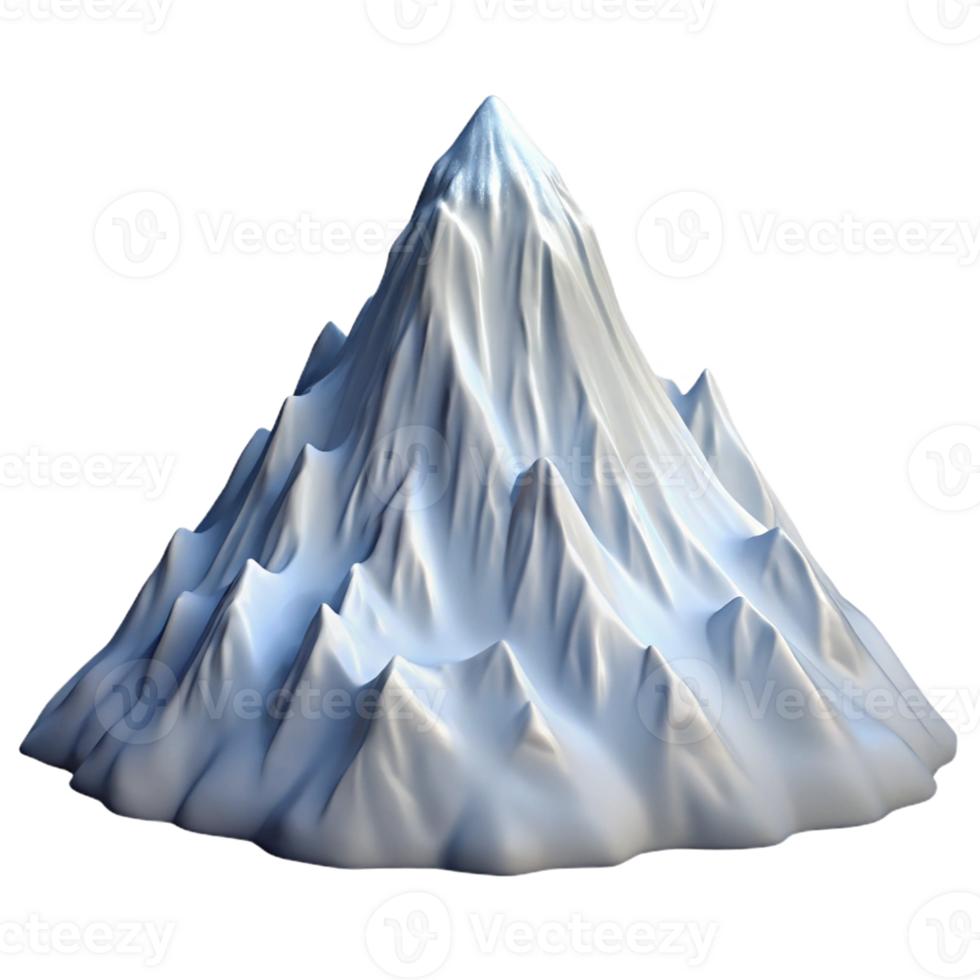 dramatic contemporary A Majestic Mountain Peak Covered in Snow high quality png